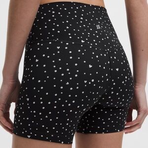 NWT LULULEMON Align No Line HR Short 6” Heart Scatter Dot Print Black White